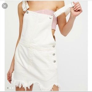 Free People Denim Overalls Dress